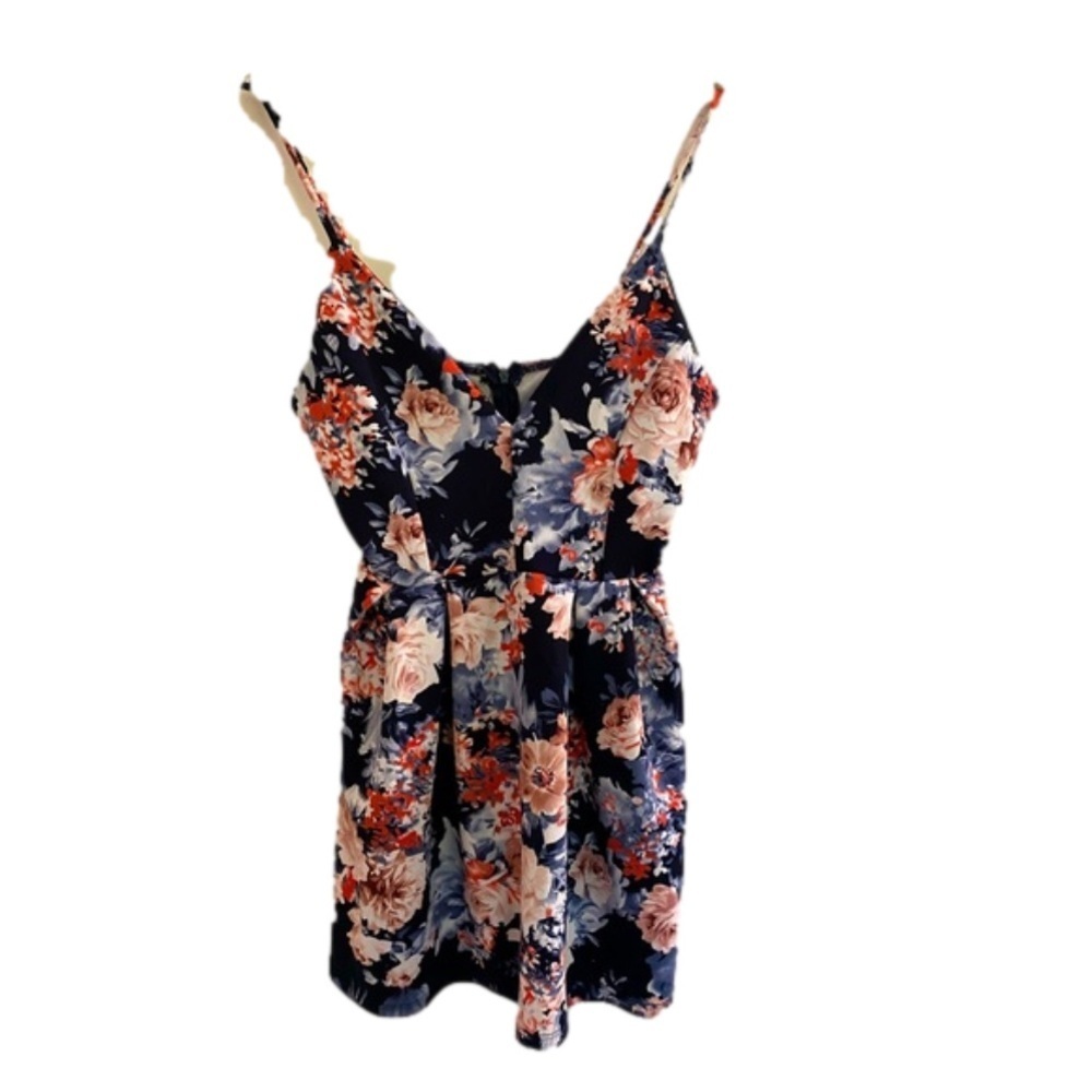 Windsor Multi-Colored V-Neck Floral Lined Pullover Sleeveless Maxi Dress size M